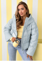 Pikowana Jacke z kapturem Must Believe Himmelblau