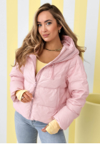 Pikowana Jacke z kapturem Must Believe Puderrosa