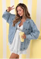 Krótka Jacke Jeans Never Again Blau