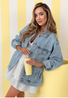 Krótka Jacke Jeans Never Again Blau