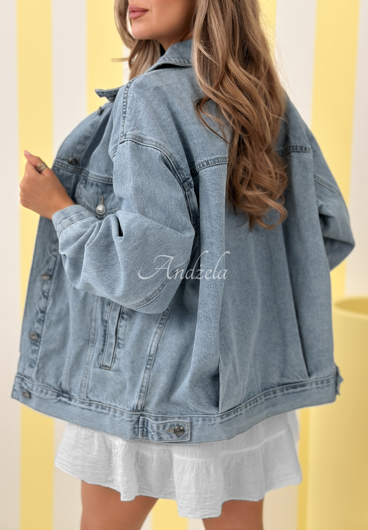 Jeansjacke Never Again Blau