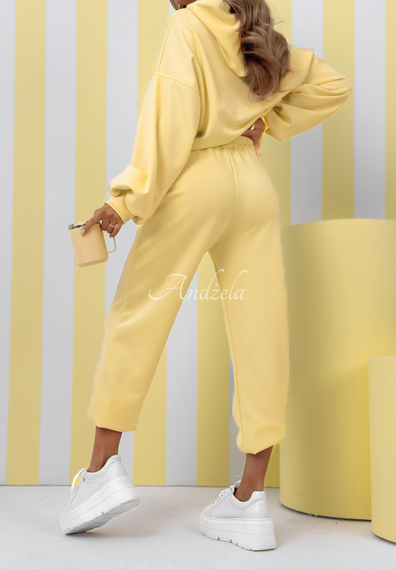 Viscose tracksuit set, butter yellow, Remember About You