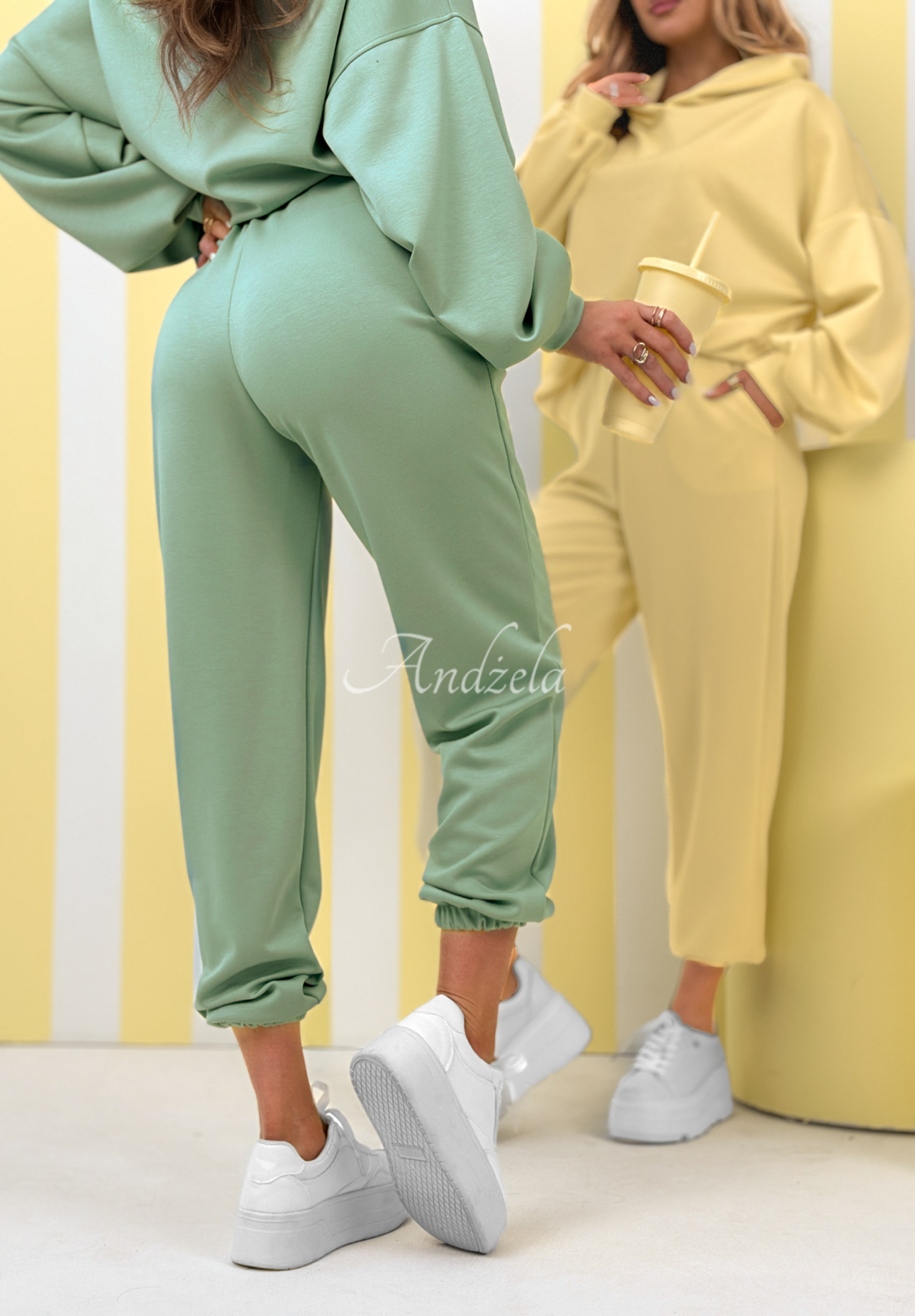 Viscose tracksuit set, butter yellow, Remember About You
