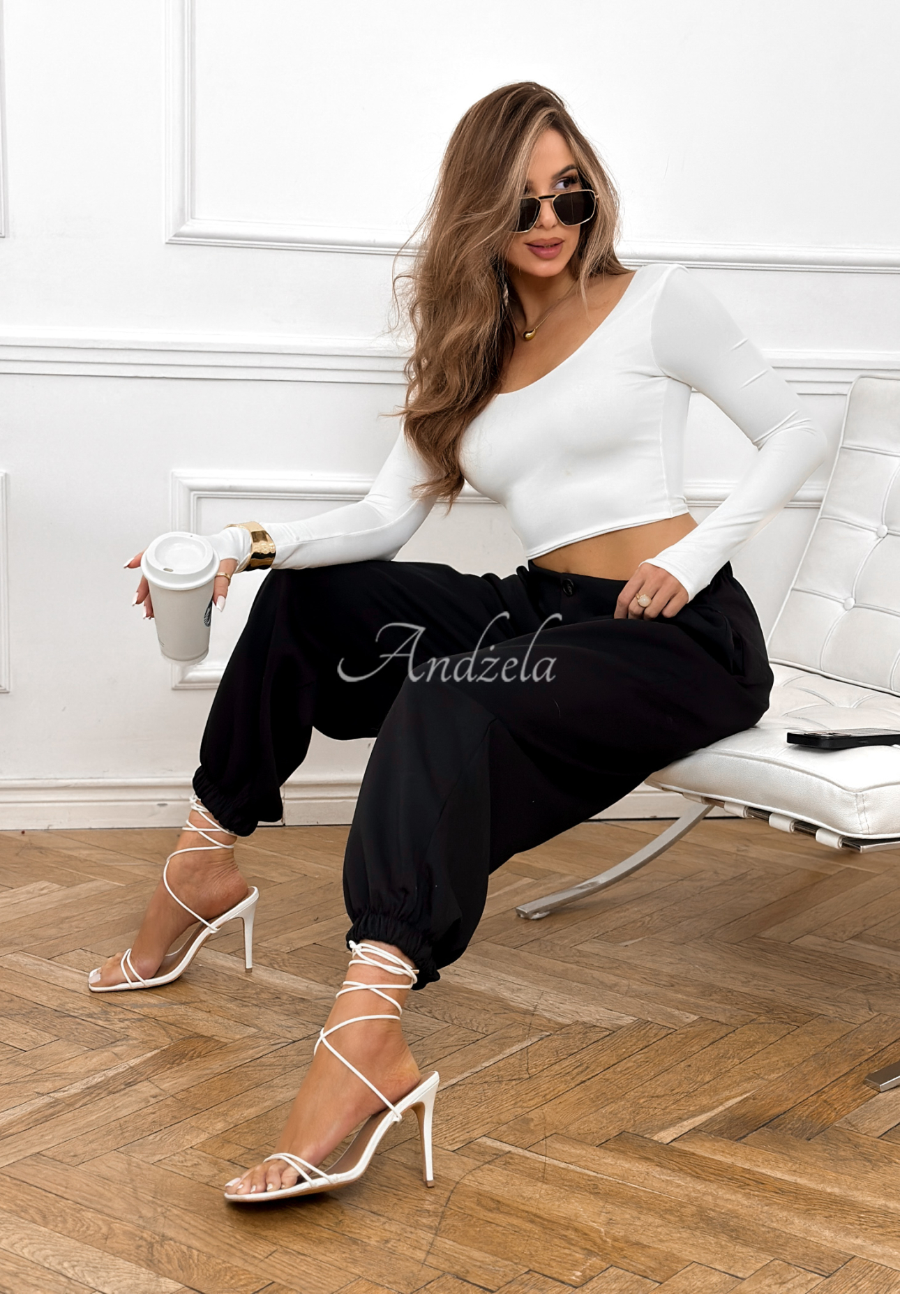 Viskosehose mit Bündchen What You Wanted Schwarz