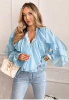 Hemd z falbankami Sweet Ruffles Himmelblau