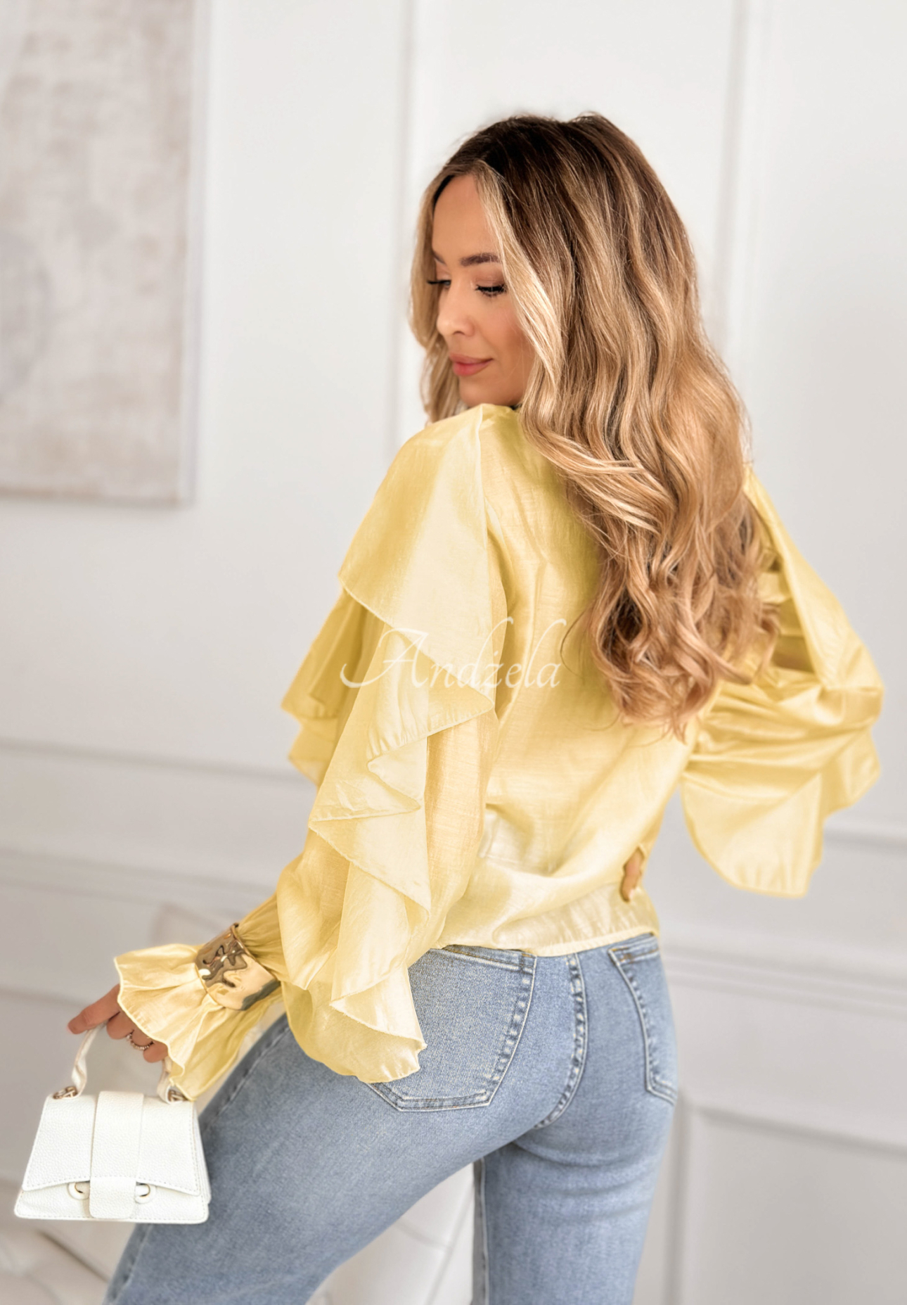 Hemd mit Rüschen Sweet Ruffles Gelb