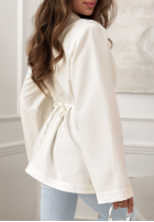 Blazer z paskiem z różą Rosy Elegance Weiß