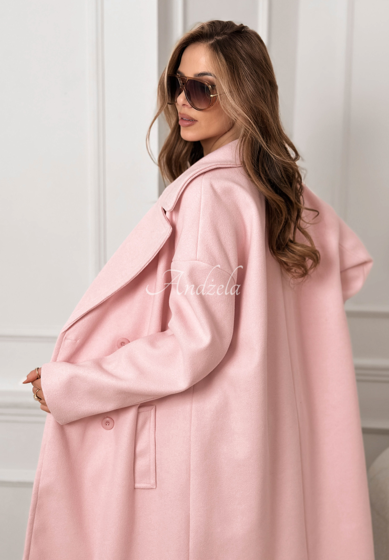 Springtime Success long coat in powder pink