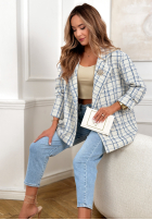 Tweedowy Mantel w kratę Alive Again Blau