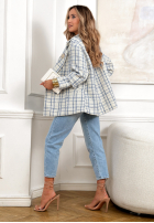 Tweedowy Mantel w kratę Alive Again Blau