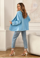 Zamszowa Blazer Good Balance Himmelblau