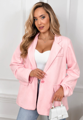 Wildlederblazer Good Balance Rosa
