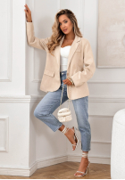 Zamszowa Blazer Good Balance Beige