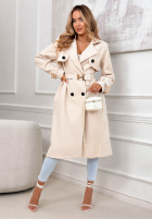 Długi Mantel z paskiem Changing Of Seasons Beige