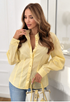 Hemd z bufiastymi rękawami You Know Me Gelb