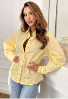 Hemd z bufiastymi rękawami You Know Me Gelb