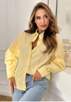 Hemd z bufiastymi rękawami You Know Me Gelb