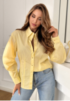 Hemd z bufiastymi rękawami You Know Me Gelb