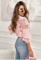 Koronkowa Hemd Subtle And Flowery Puderrosa