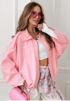 Zamszowa Jacke bomberka oversize Early Season Rosa