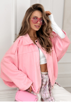 Zamszowa Jacke bomberka oversize Early Season Rosa