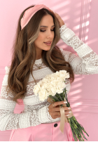 Band na głowę z wiązaniem Clean Look Puderrosa