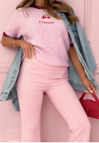 Leggings dzwony New Season Baddie Puderrosa