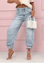 Hose Jeans banana z przeszyciami As You Like Blau