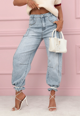 Bananenjeans mit Ziern&auml;hten As You Like Blau