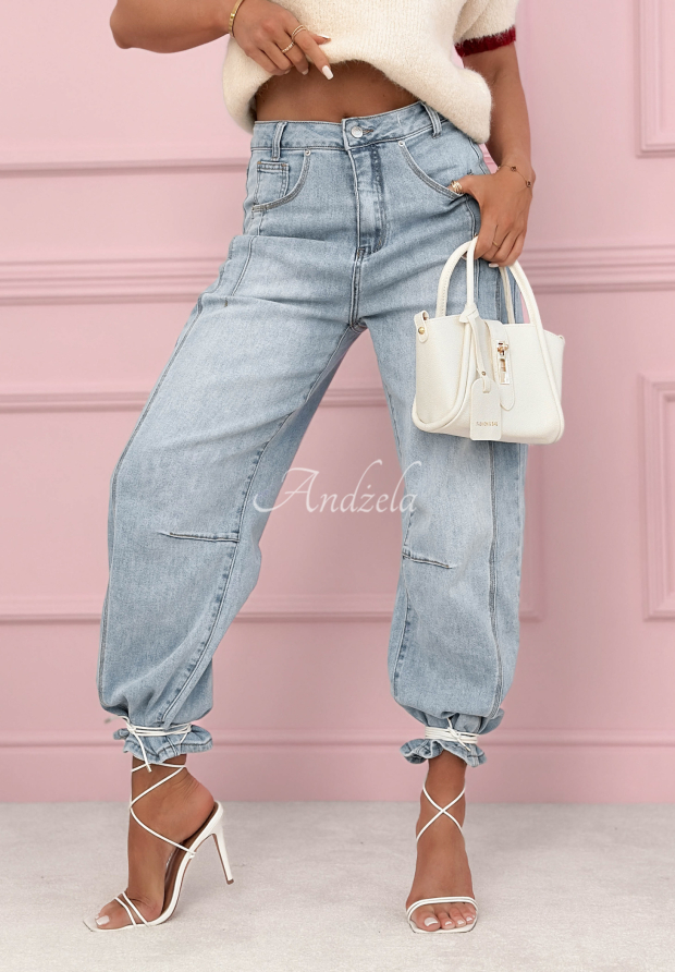 Bananenjeans mit Ziern&auml;hten As You Like Blau