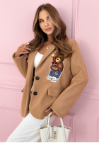 Kurzer Mantel mit Teddybär Bear With Me Beige