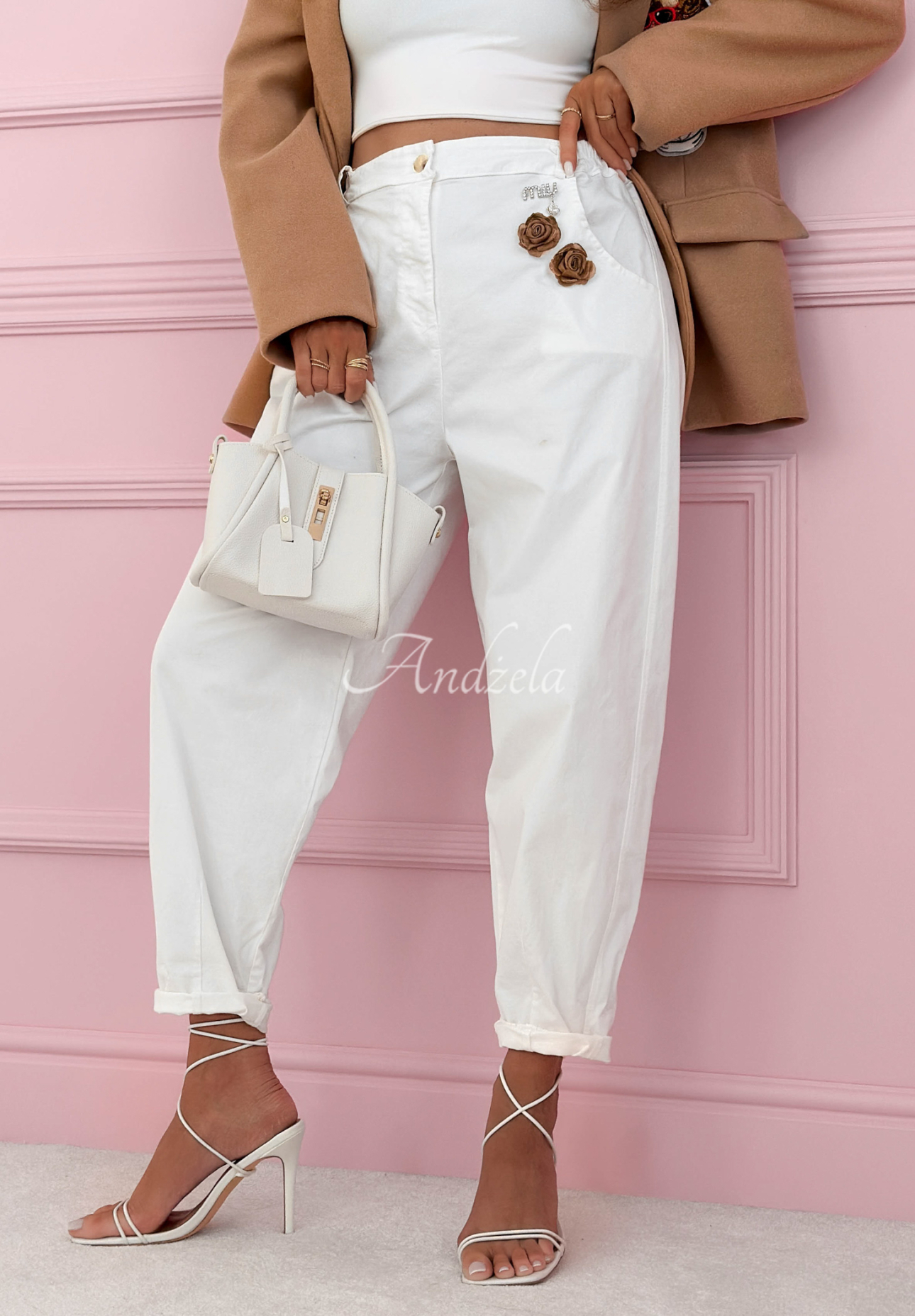 Jeanshose balloon Wait For Me Ecru