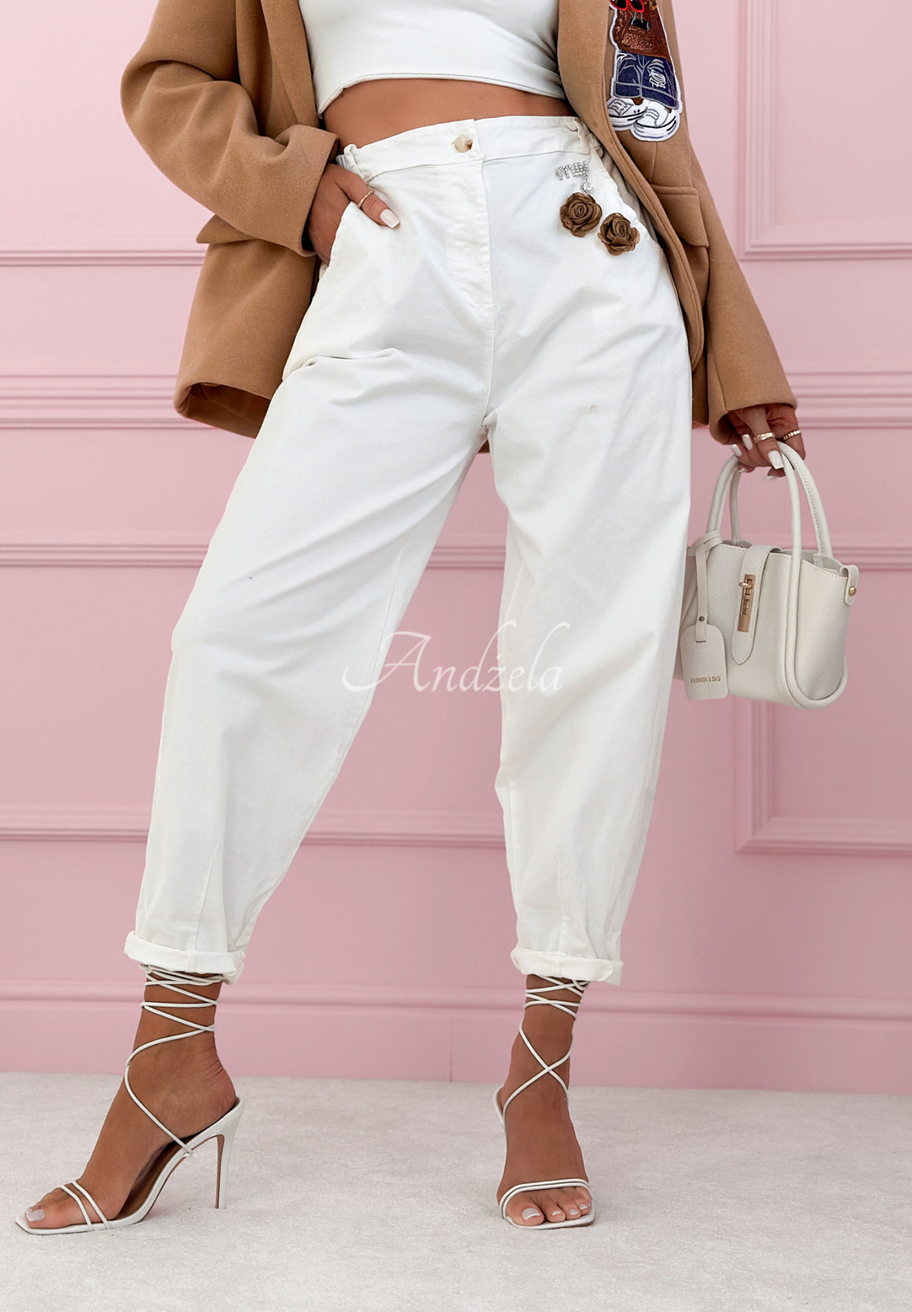 Jeanshose balloon Wait For Me Ecru