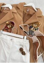 Długi Mantel z misiem Mr Teddy Times Beige