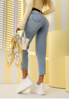 Hose Jeans z paskiem mom fit Just Because Blau