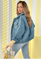 Krótka pikowana Jacke Spring Sings Himmelblau