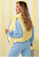 Krótka pikowana Weste Spring Cloud Ecru