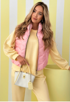 Krótka pikowana Weste Spring Cloud Ecru