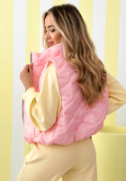 Krótka pikowana kamizelka Spring Cloud ecru