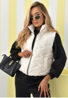 Krótka pikowana Weste Spring Cloud Ecru