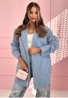 Długi Mantel z kołnierzem The March Winds Himmelblau