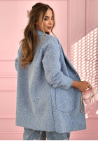 Długi Mantel z kołnierzem The March Winds Himmelblau