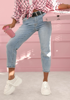 Willow Springs light blue mom fit jeans