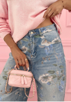 Hose Jeans mom fit w kwiecisty print Take Your Time Blau