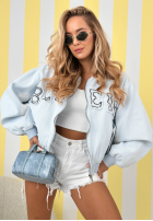 Jacke bomberka z naszywkami The Rabbit Lady Himmelblau