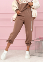 Sweat Set w kwiaty Comfy Floressa Mokkafarben