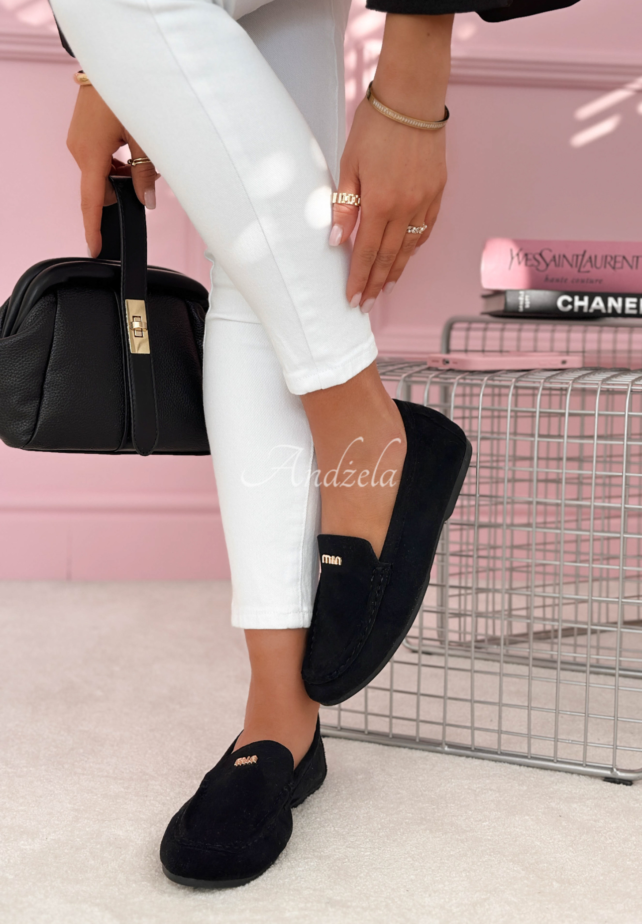 Wildledermokassins Smile Of Light Schwarz