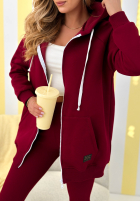 Rozpinana Sweatshirt z kapturem Siempre Burgunderrot II