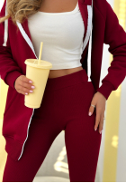 Prążkowane Leggings Siempre Burgund II
