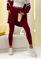 Prążkowane Leggings Siempre Burgund II